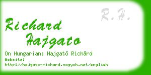 richard hajgato business card
