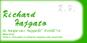 richard hajgato business card